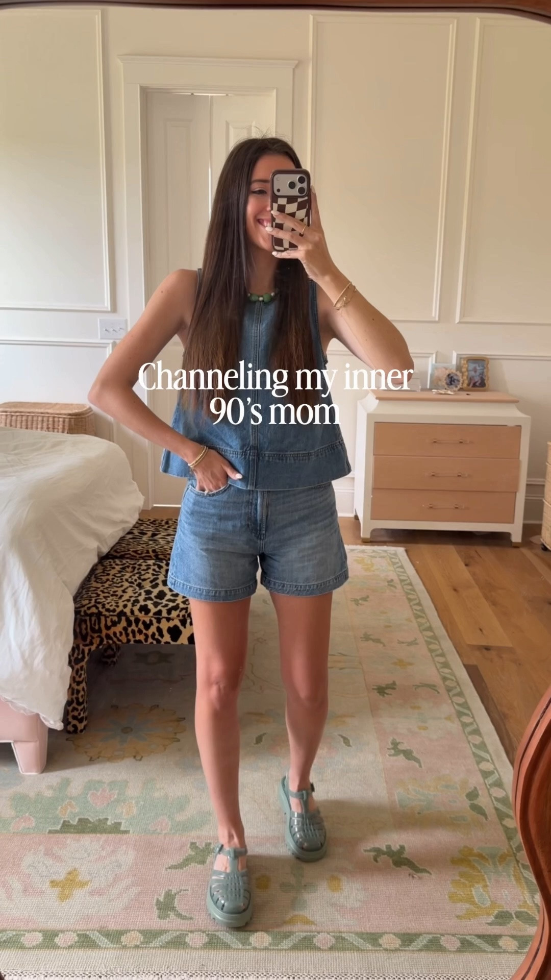 Denim set | mom style | jelly | jellies | jelly shoes | sandals | platforms | pistols | jean set | denim shorts | denim set | tank top

#LTKgrwm #LTKootd #LTKvlog
