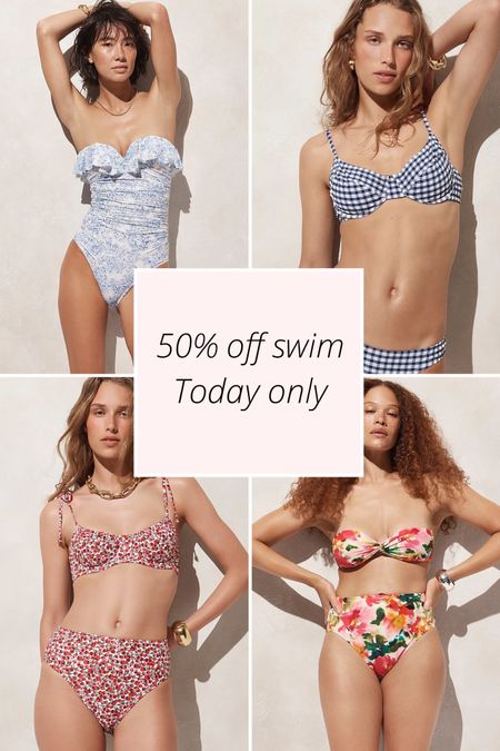 50% off swimwear today only 
.
.
.
… 

#LTKswim #LTKsalealert #LTKfindsunder100