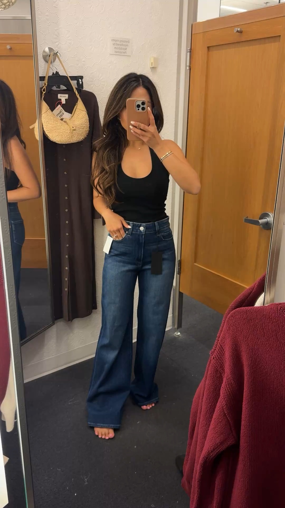 Loved these jeans!! Would be perfect with booties - they didn’t have my size (wearing 26 here) but I tried on my size 25 on another wash of the same Jean and those fit perfect!

#LTKPetite #LTKSaleAlert