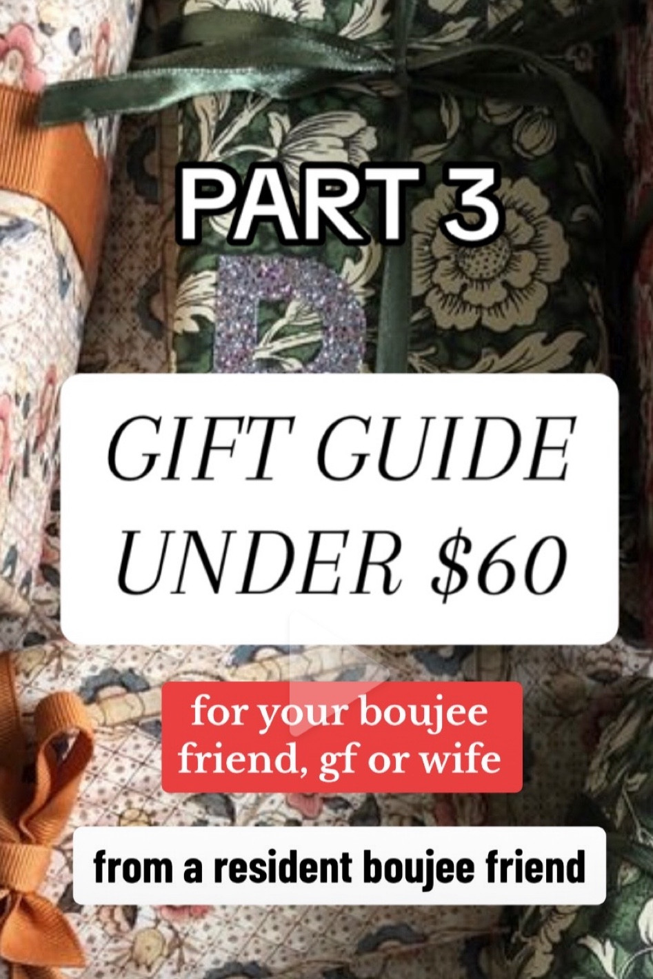 My gift picks For Her Under $60 🫶💅🥰

#holidaygiftguide #holidaygifts #holidaygiftideas #giftideas #giftguide #holidayshopping #holidays #holidayseason #holiday #shopsmall #happyholidays #christmas #christmasgifts #shoplocal #giftsforher #holidaygift #tagsta #holidaysale #smallbusiness #christmasgiftideas #holidaygifting #gifts #holidaysweater #handmade #holidayshop #holidaysnaps #holidayshow #tagstagramers #holidayspirit #holidaystyle