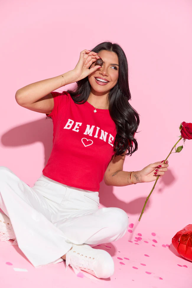 Be Mine Red Baby Graphic Tee | Pink Lily