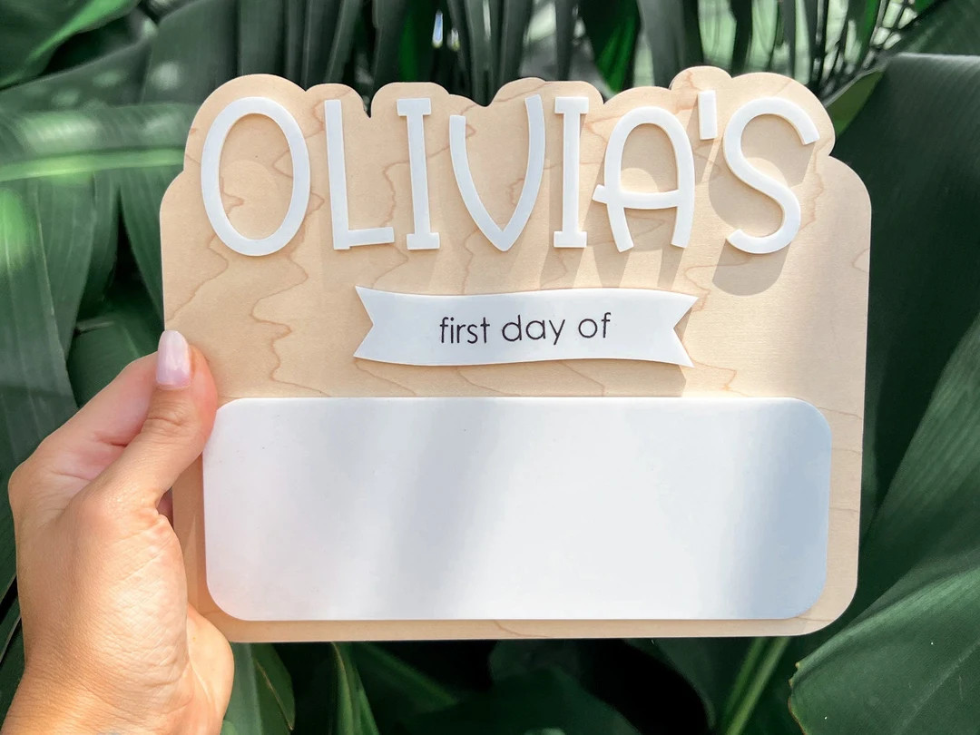 Personalized My First Day of Sign, Reusable Back to School Board, Last Day of School, Board Photo... | Etsy (US)