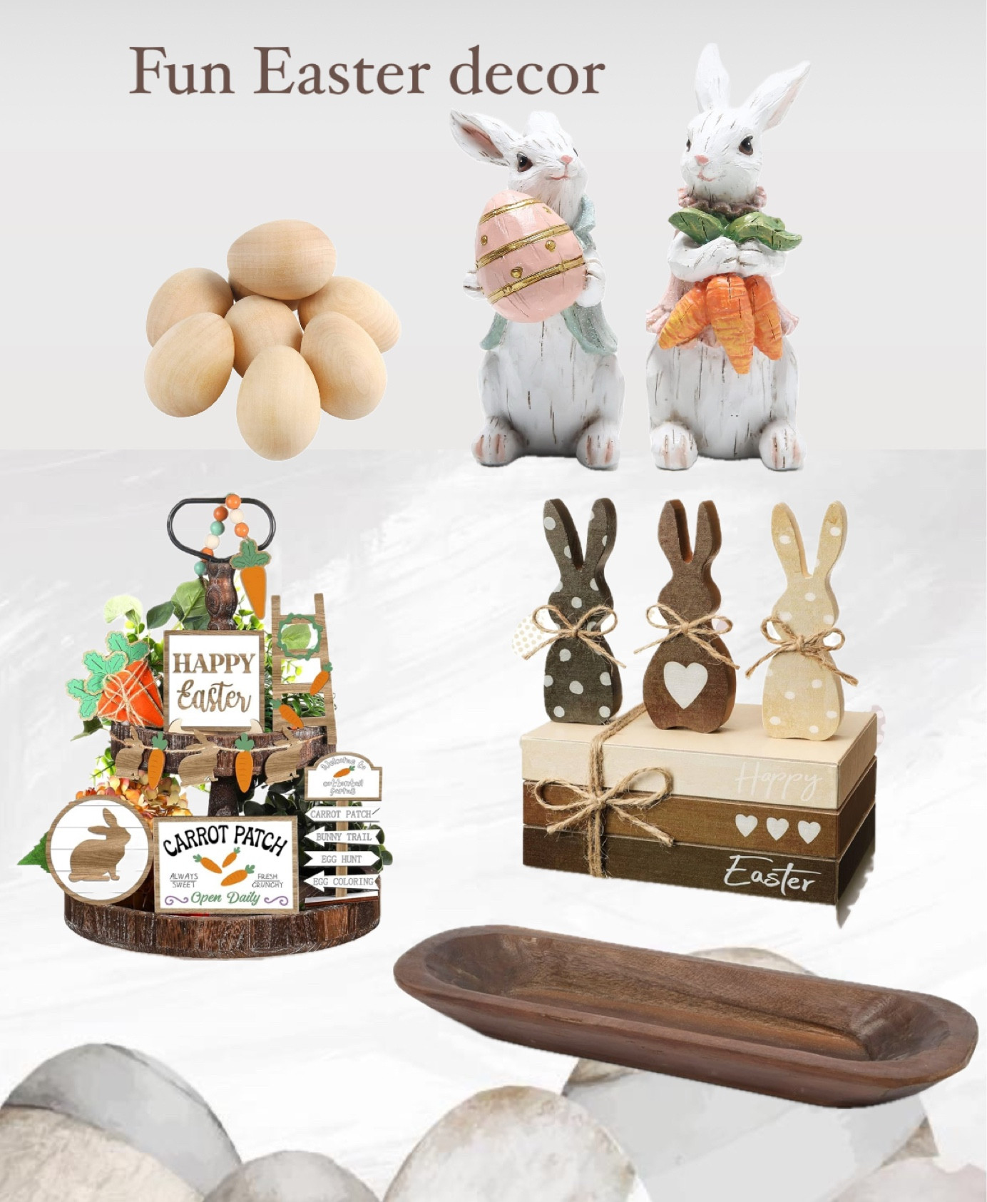 More neutral fun Easter decor  

#LTKSeasonal #LTKhome #LTKstyletip