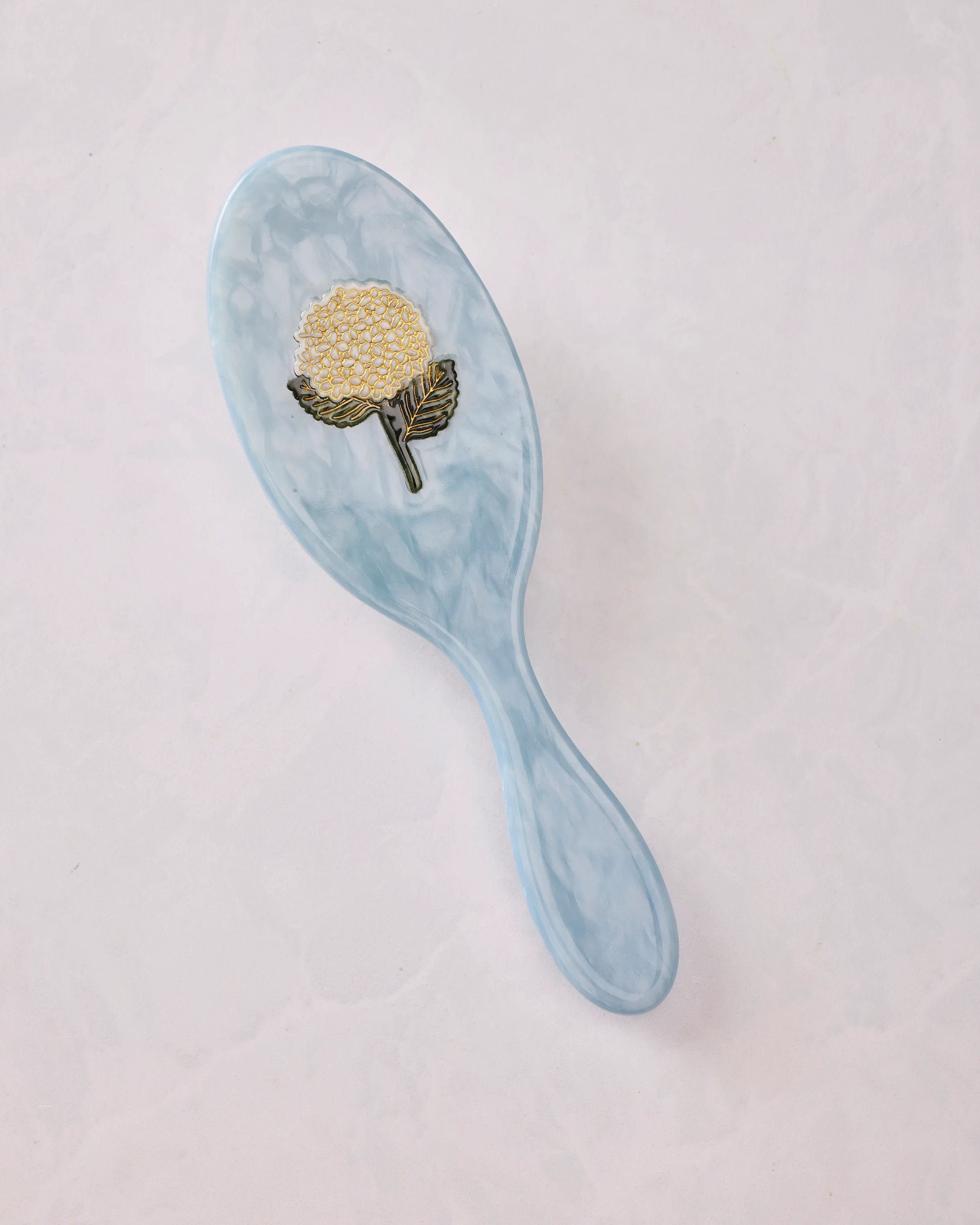 Blue Combo - Hand Painted Hydrangea Amazing Hair Day Brush - Solar Ecl | Printfresh