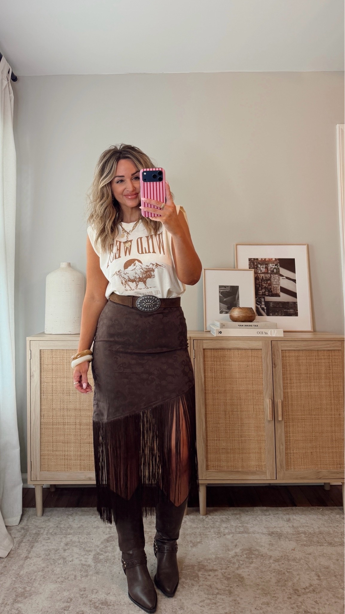 40% off with LEANN40 when expired use code LEANN35 my skirt restocked‼️size S in both! western romance outfit @VICI

#LTKootd