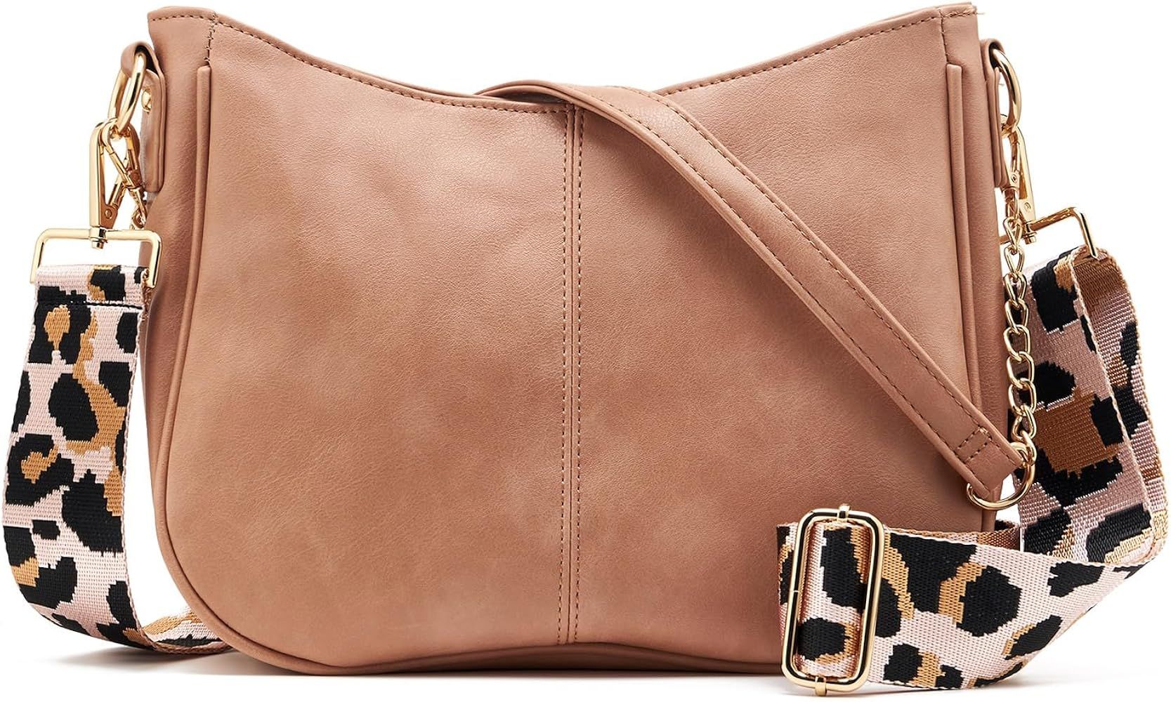 WEIMZC Crossbody Bag Purse for Women Leather Hobo Handbag Lady Shoulder Bag With 2 Adjustable Str... | Amazon (US)