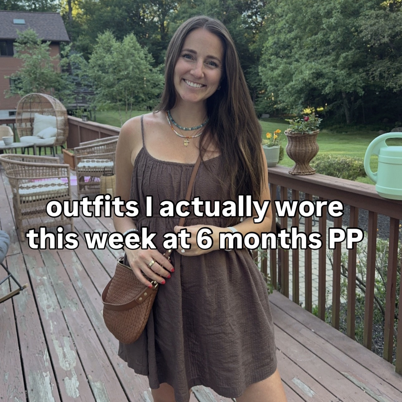 Still trying to find outfits that work for my PP body - I feel like I loved all of my outfits from this past week! 

Sizing info:
White shorts - medium 
Brown shorts - medium 
Brown sweater tank - medium 
Blue top - small 
Brown dress - small 
Black dress - small 
Workout shorts & tee - medium 
Jeans - size 27 
Striped tee - small

#LTKootd #LTKmomlife #LTKSaleAlert
