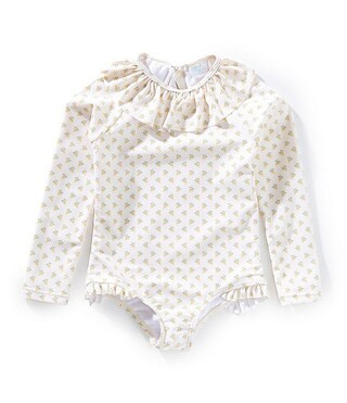 x Kristin Ellen Hockman Little Girls 2T-6X Greta Yellow Floral One-Piece Swimsuit | Dillard's