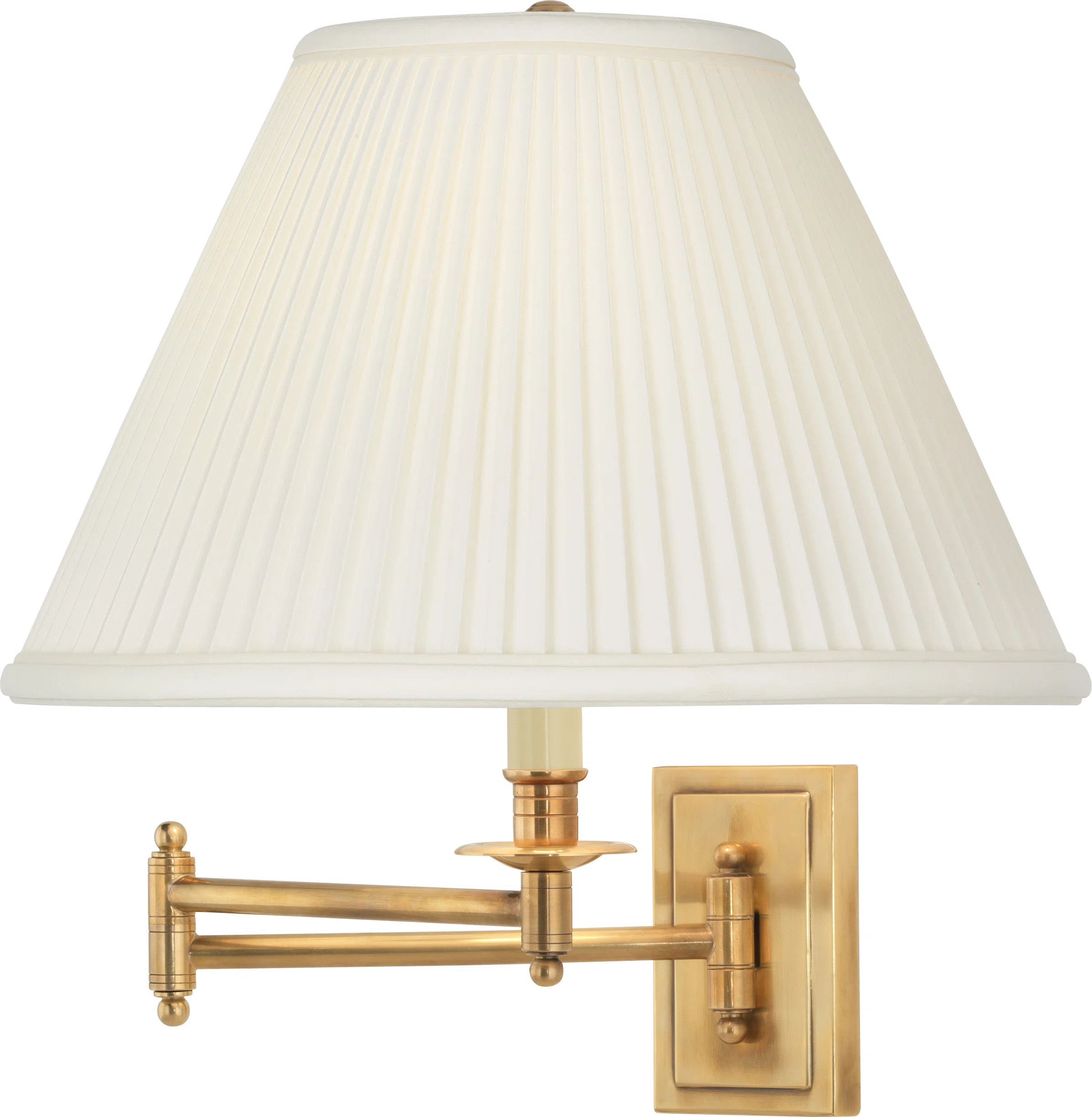 Kinetic Solid Brass Plug-in Swing Arm Sconce | Wayfair North America