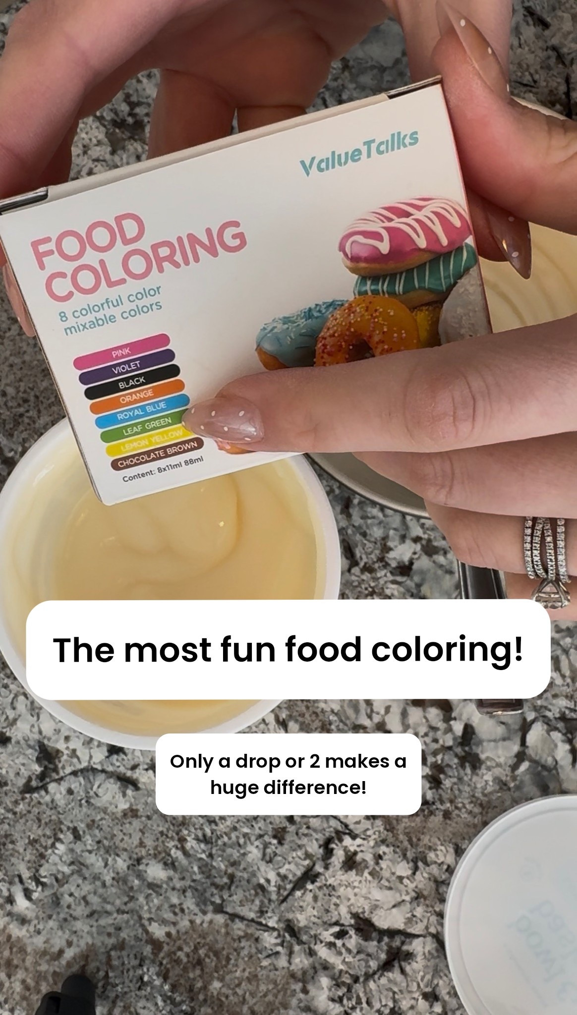 I know, food dyes are bad! We don’t use these often but only a drop or two can make such an impact if you are trying to make a fun seasonal treat! 

I used green to make lucky charms yogurt parfaits for St Patrick’s Day and the kids loved them! Again.. only 2 drops made 4 parfaits so we aren’t overdoing it here. 

Green food dye, pink food dye, seasonal treats, kitchen must haves, seasonal creator, purple food dye, kids seasonal treats, st Patrick’s day treats, orange food dye, food coloring, Amazon kitchen finds 

#LTKfoodie #LTKHome #LTKSeasonal