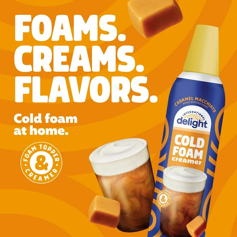 International Delight Caramel Macchiato Cold Foam Coffee Creamer, 14 oz Can | Walmart (US)