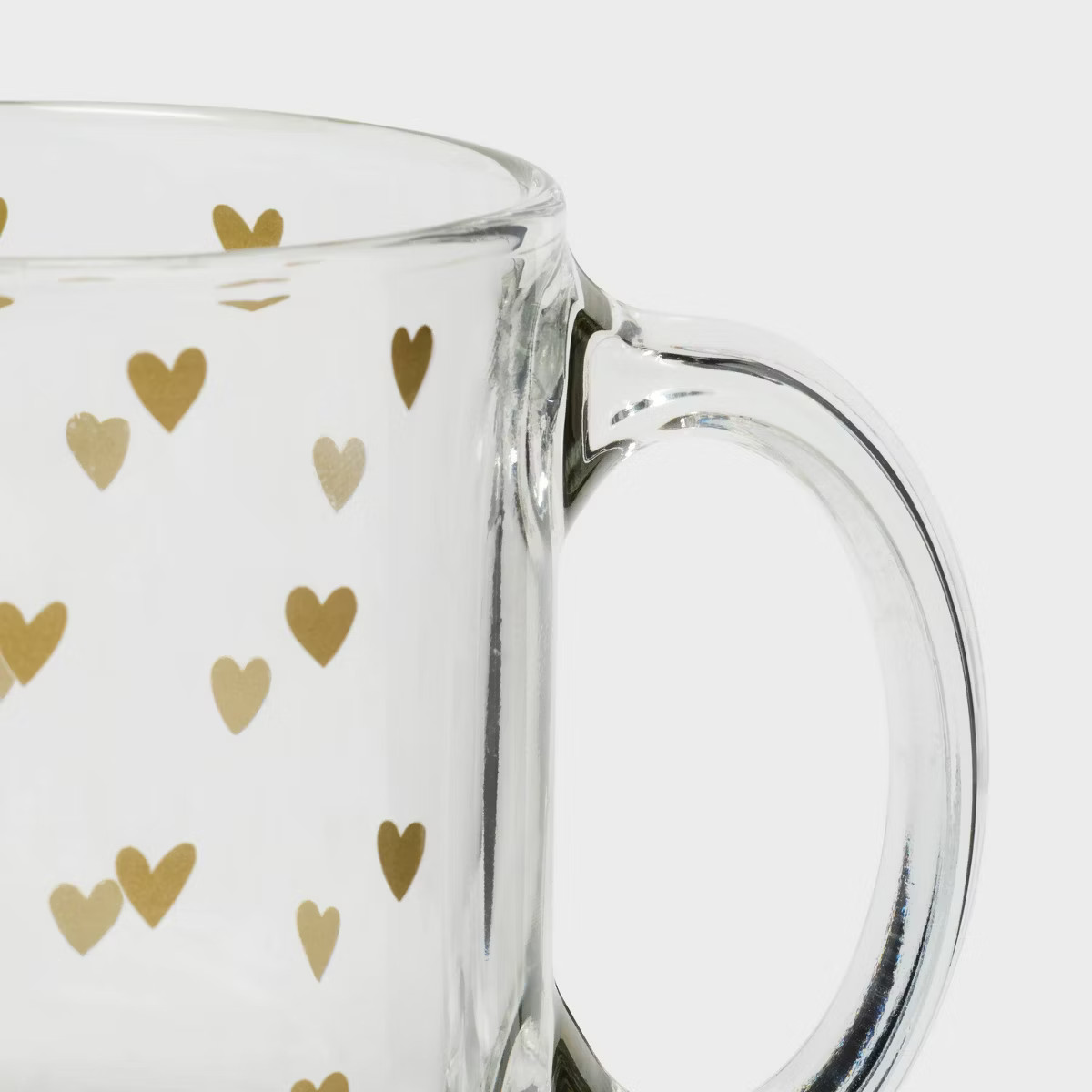 13 fl oz Glass Mug with Decal Gold Heart - Spritz™ | Target