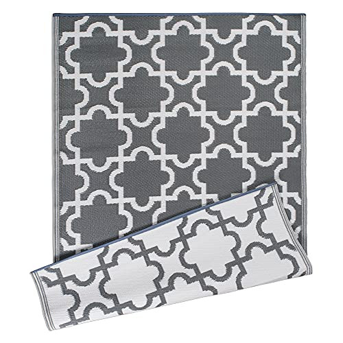 DII Reversible Indoor/Outdoor Lattice Woven Rug, 4x6 Ft, Gray | Amazon (US)