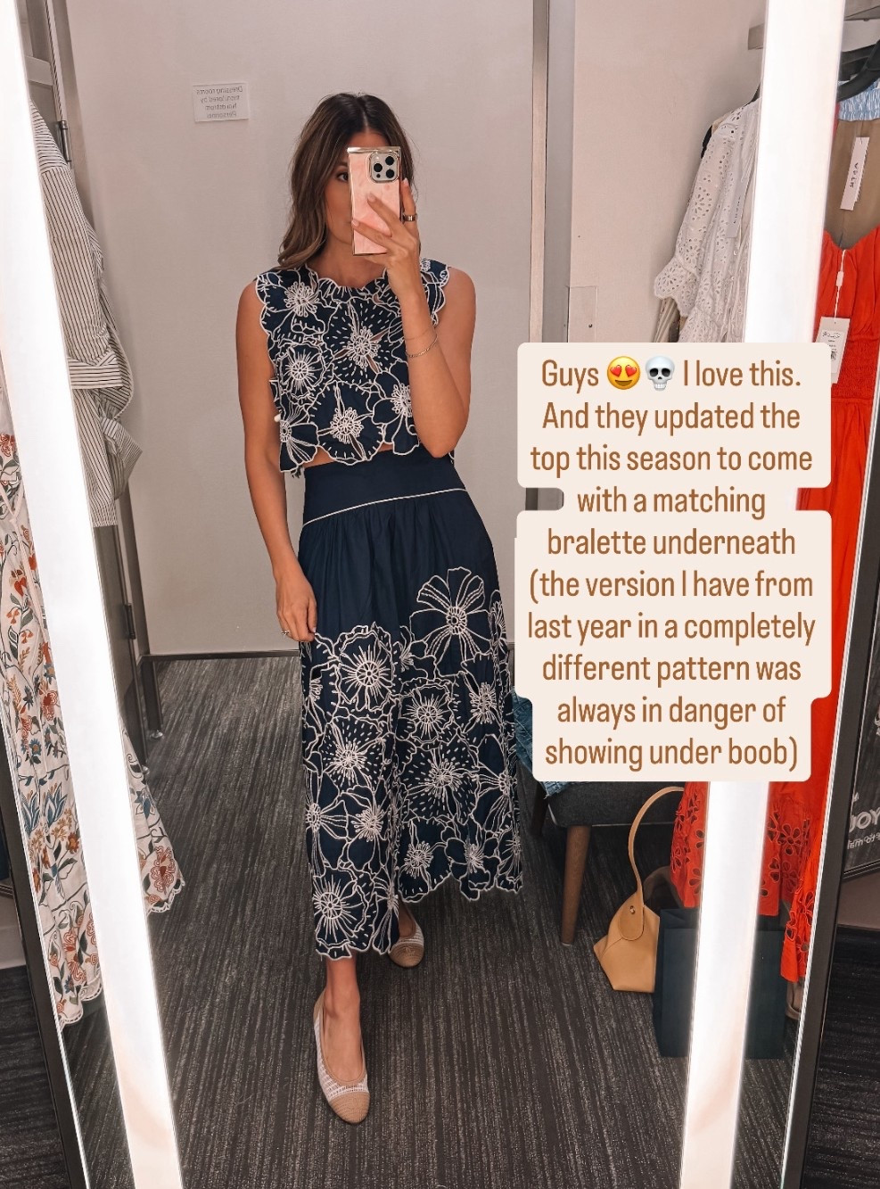 Medium in top (for length), size XS in skirt 