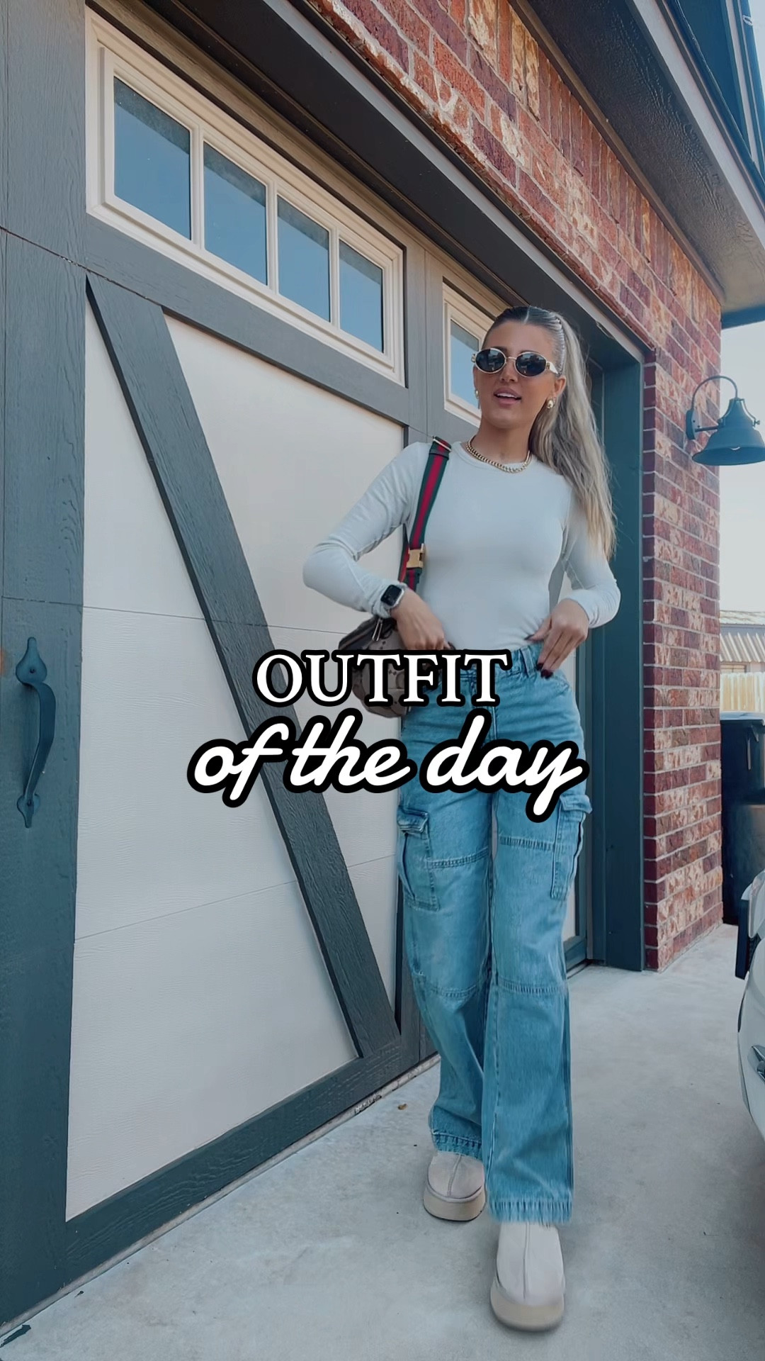 Fall outfits, cargo jeans, Ugg slippers, platform Uggs, outfit inspo, ribbed long sleeve, lululemon shirt, amazon sunglasses, boujee on a budget 

#LTKFindsUnder50 #LTKShoeCrush #LTKStyleTip