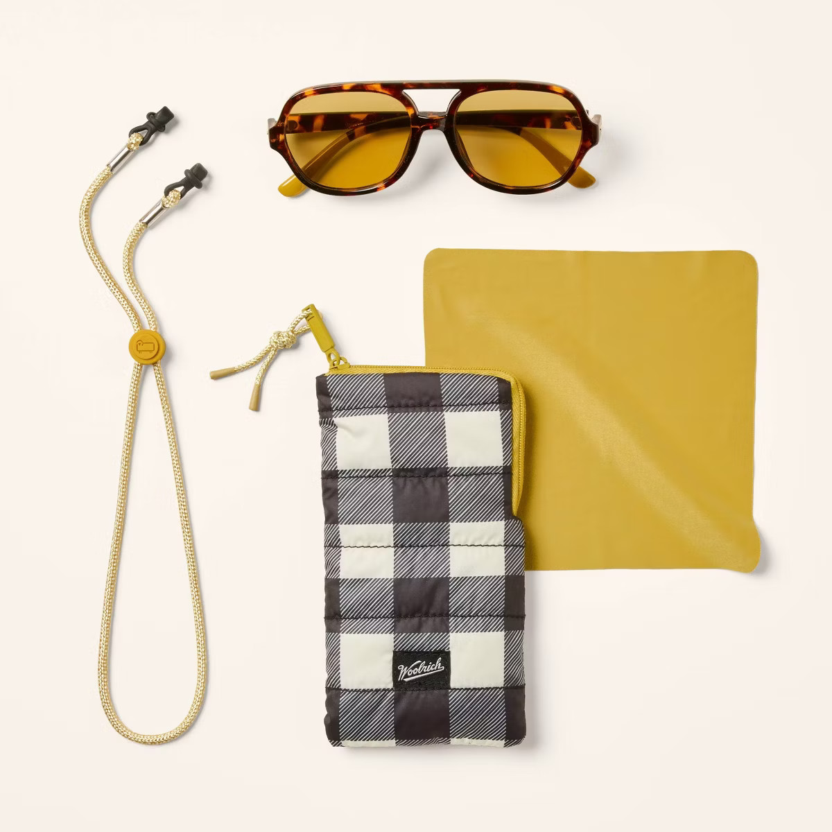 Adult Tortoise Frame Aviator Sunglasses - Woolrich x Target Yellow | Target