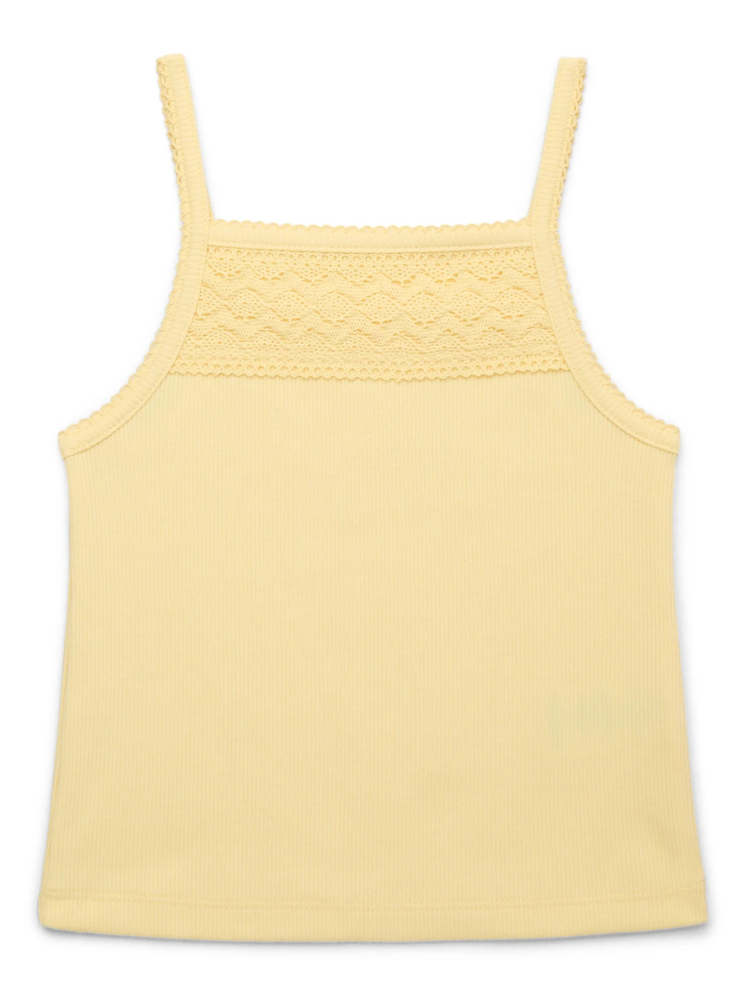 Wonder Nation Girls Crotchet Trim Tank Top | Walmart (US)