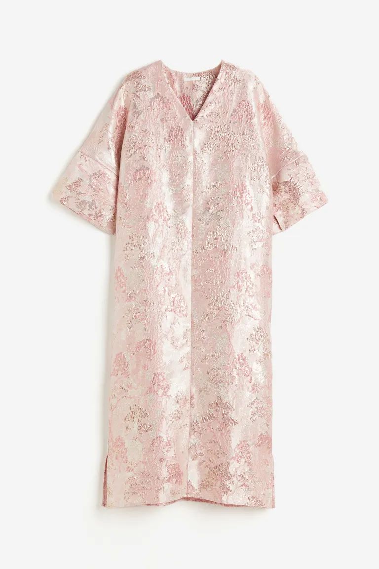 Brocade Kaftan Dress - Light pink - Ladies | H&M US | H&M (US + CA)