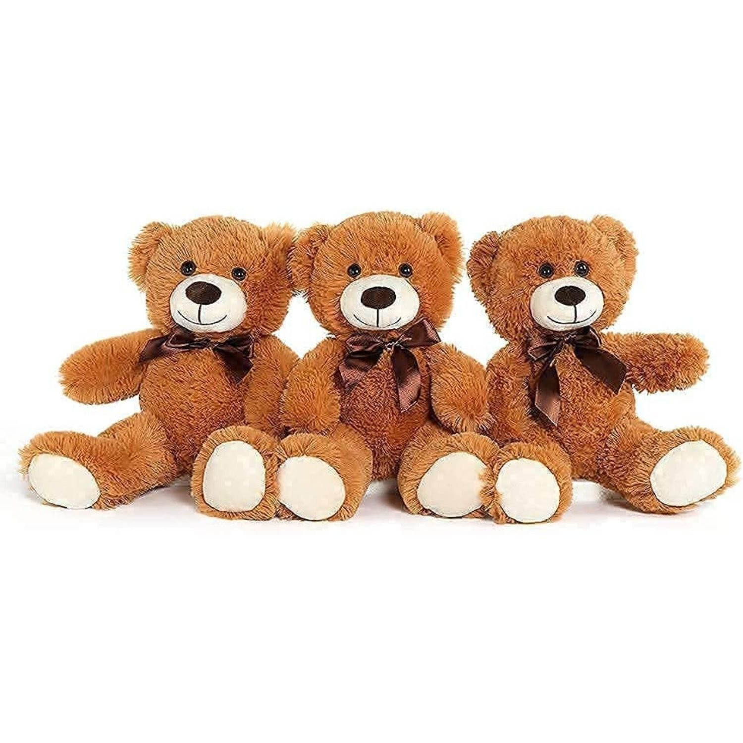 MorisMos 13.8" Small Teddy Bear Cute Bear Stuffed Animals 3 Pack | Walmart (US)