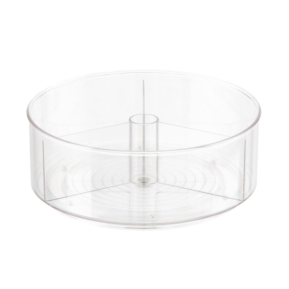 iDESIGN Linus 11" Divided Turntable Clear | The Container Store