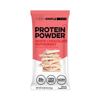 Clean Simple Eats Protein Powder - White Chocolate Peppermint - 0.88oz | Target