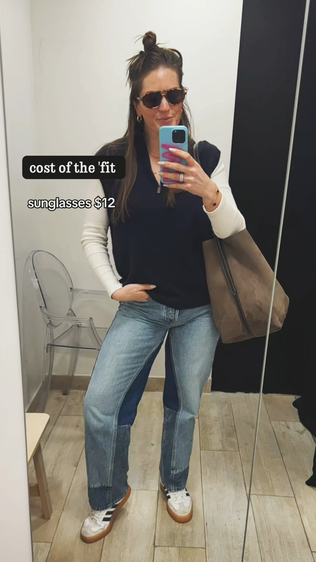 The best two toned jeans – always getting compliments! 

#LTKootd #LTKOver40 #LTKFindsUnder50