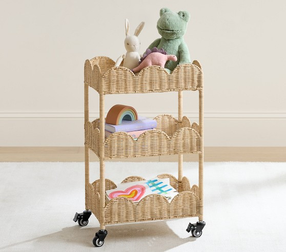 Palmer Scallop Tiered Storage Cart | Pottery Barn Kids
