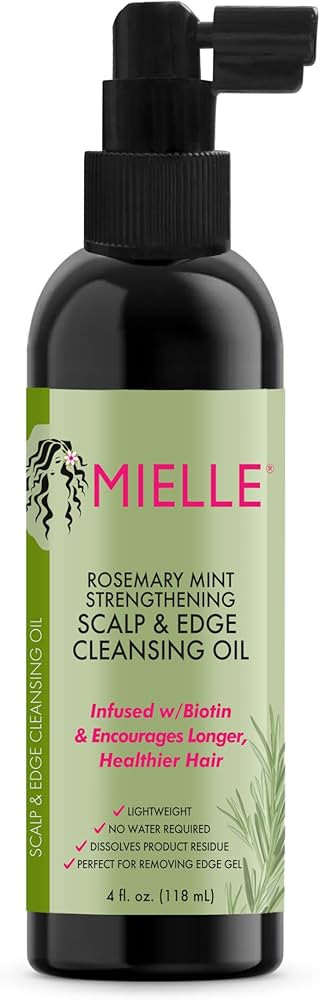 Mielle Organics Rosemary & Mint Scalp & Edge Cleansing Hair Oil - No-Rinse Scalp Cleanser for Pro... | Amazon (US)