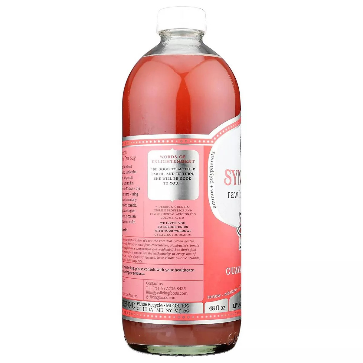 GT's Synergy Guava Goddess Organic Raw Kombucha - 48 fl oz | Target