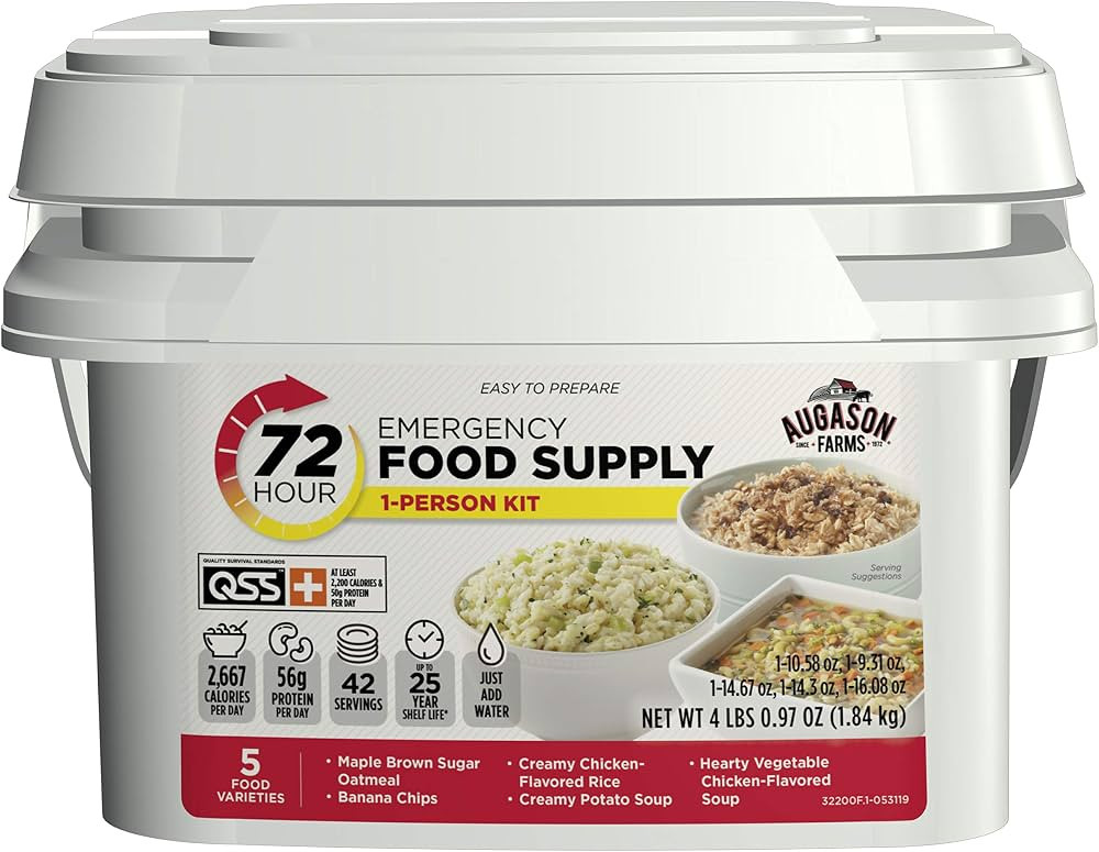 Augason Farms 72-Hour 1-Person Emergency Food Supply Kit 4 lbs 1 oz | Amazon (US)