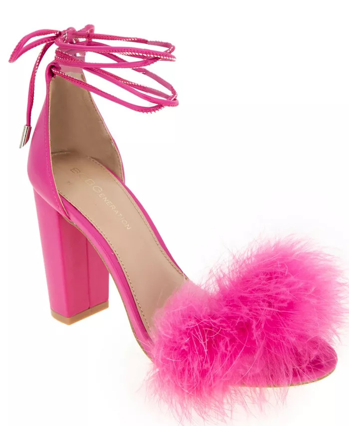 Women's Biny Faux Feathers Sandal | Macys (US)