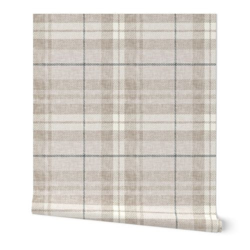 neutral fall plaid -  OG -  LAD21 Wallpaper bylittlearrowdecor | Spoonflower