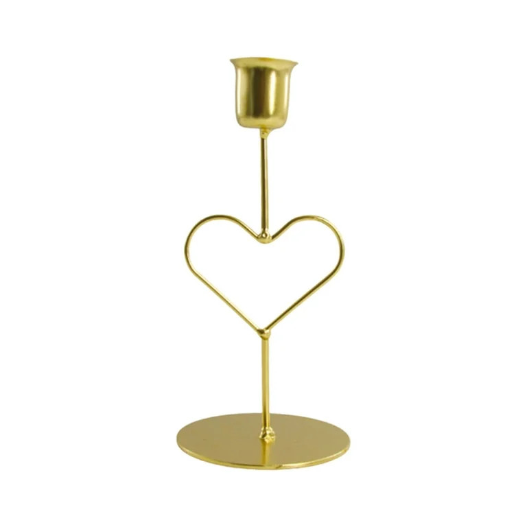 karymi Heart Shaped Metal Candlestick Holder Romantic Vintage Candle Holder for Valentine's Day D... | Walmart (US)