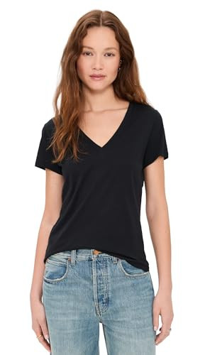 Vince Women's Essential V-Neck, Black, XSmall | Amazon (US)