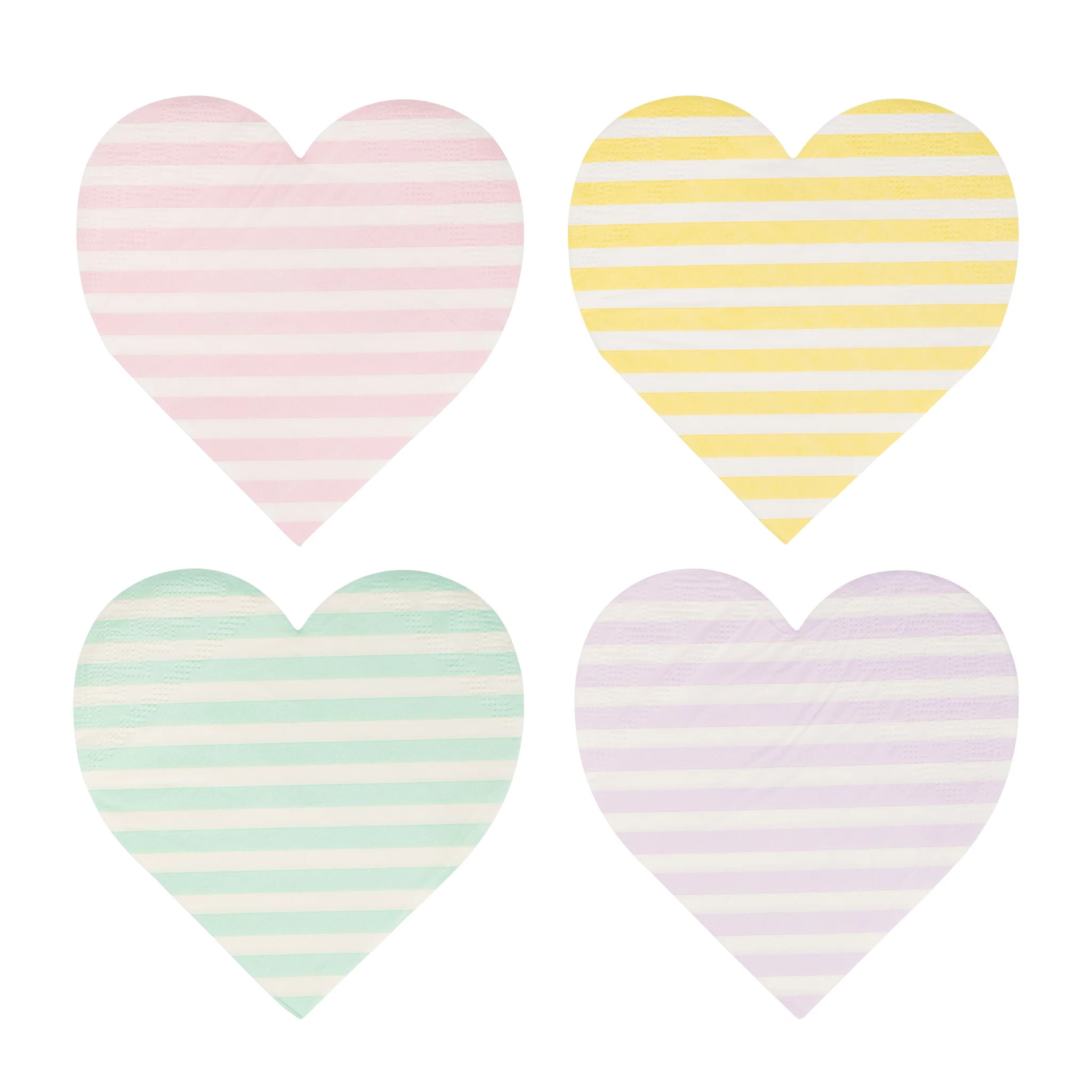 Striped Hearts Napkin Set | My Mind's Eye