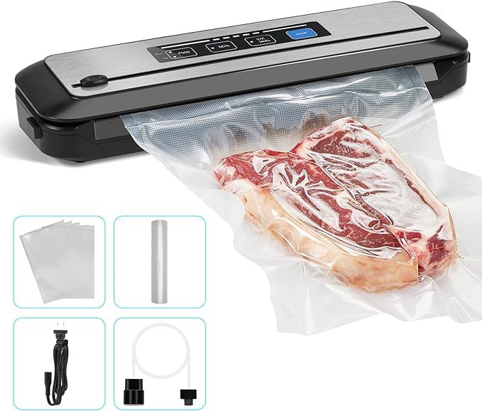 Inkbird Vacuum Sealer Machine with Starter Kit, Automatic PowerVac Air Sealing Machine for Food P... | Amazon (US)