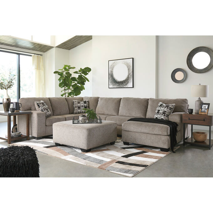Ballinasloe Platinum 3 Piece Right Chaise Sectional | Slumberland Furniture