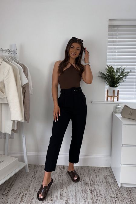 Chocolate brown for spring is a thing! 🤎🐻 Wearing a size M in the bodysuit (I would size down) - Exact trousers are belted Zara ones but I’ve linked similar 🖤

#LTKeurope #LTKSeasonal #LTKstyletip