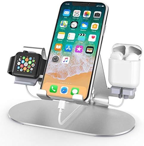 3 in 1 Aluminum Charging Station for Apple Watch Charger Stand Dock for iWatch Series 4/3/2/1,iPa... | Amazon (US)