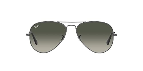 Ray-Ban RB3025 Classic Aviator Sunglasses, Gunmetal/Grey Gradient, 62 mm | Amazon (US)