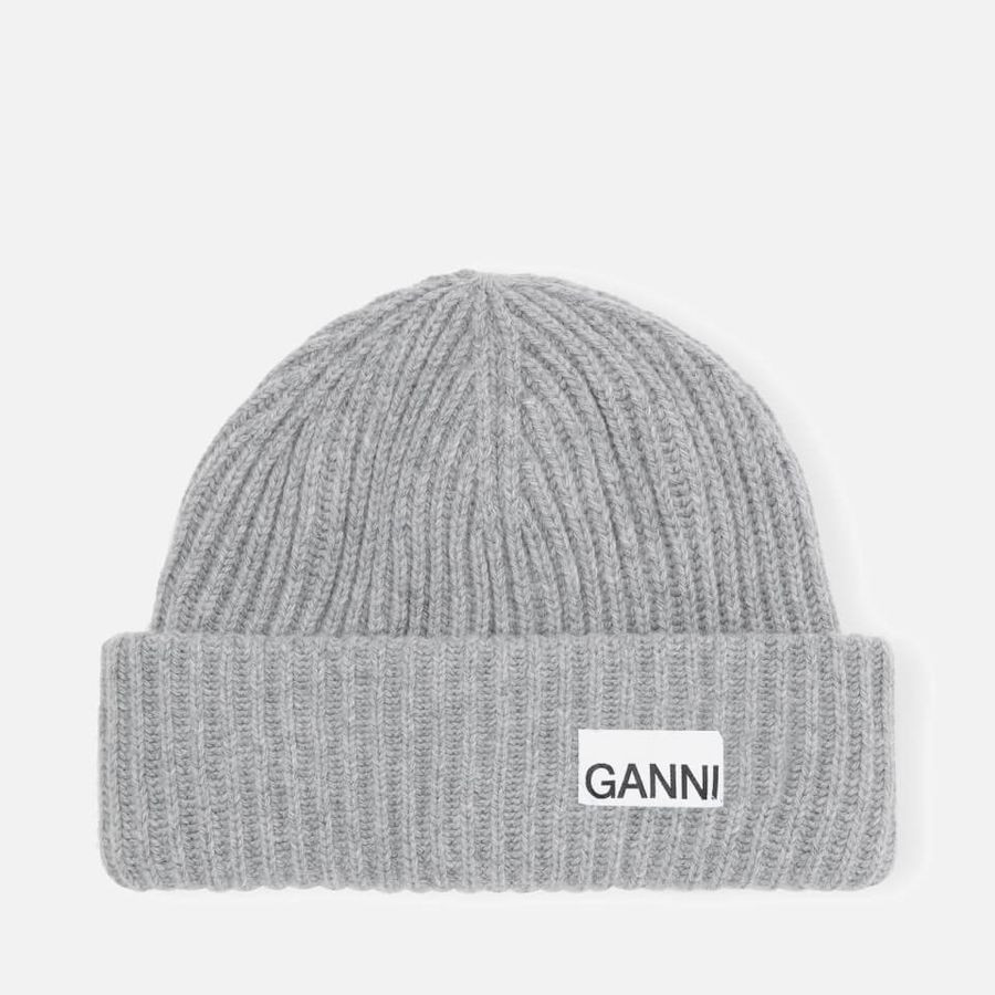 Ganni Ribbed Wool Beanie | Coggles (Global)