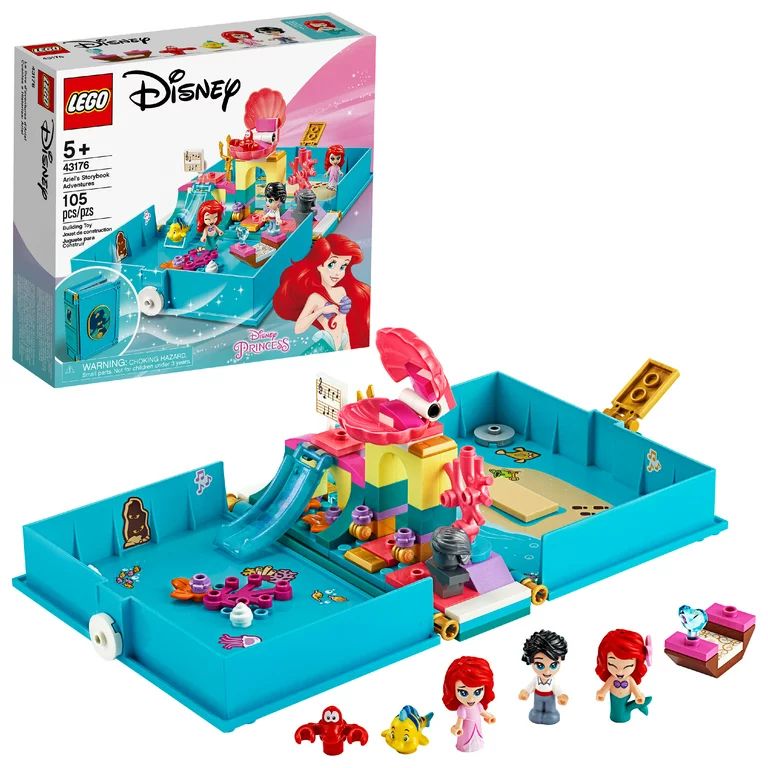 LEGO Disney Ariel's Storybook Adventures 43176 Little Mermaid Building Kit (105 Pieces) - Walmart... | Walmart (US)
