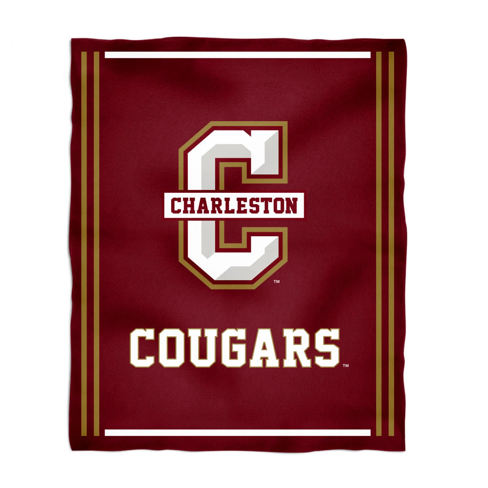 Charleston Cougars COC Vive La Fete Kids Game Day Maroon Plush Soft Minky Blanket 36" x 48" Masco... | Etsy (Global)