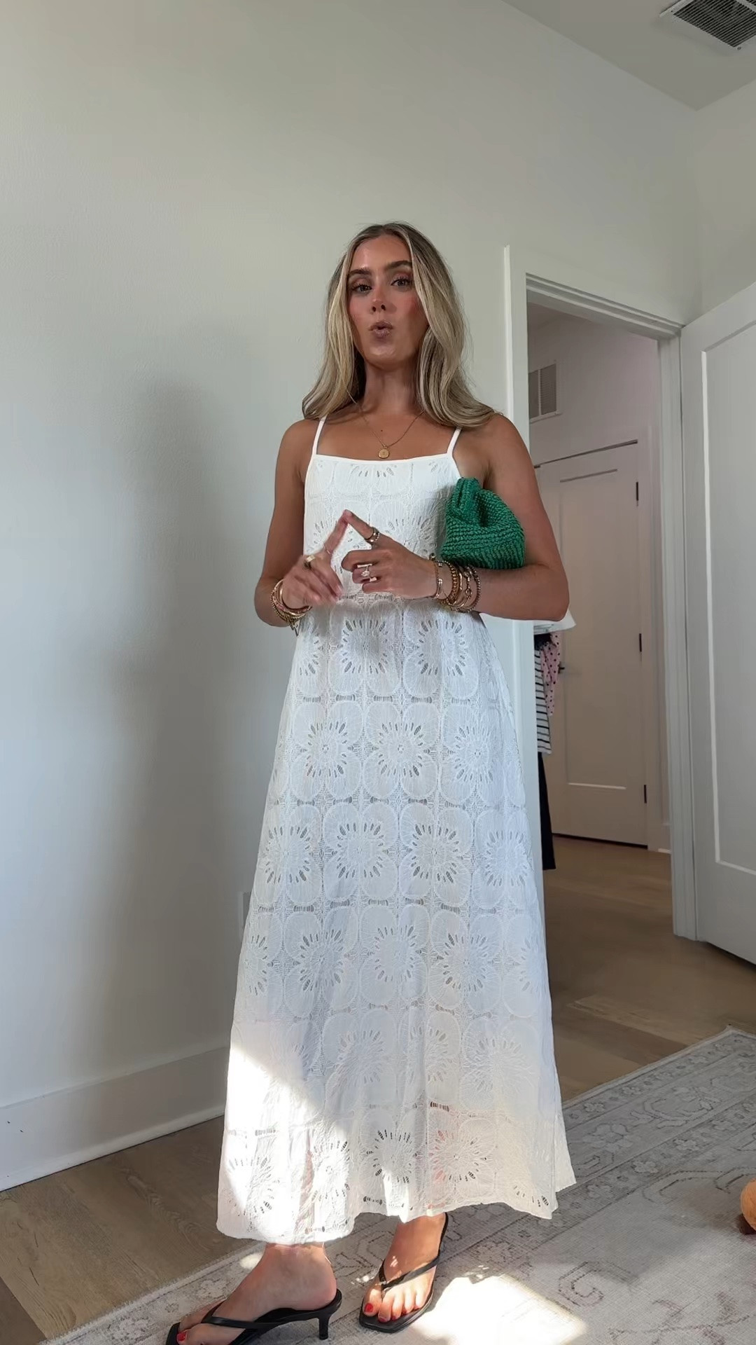 Amazon size small MEROKEETY Women's Summer Spaghetti Straps Sundress 2026 Casual Sleeveless Floral Lace Eyelet Boho Beach Maxi Dress

#LTKootd #LTKWedding #LTKSaleAlert