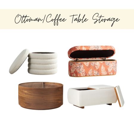 Favorite ottoman/coffee table storage pieces for small spaces! 

#LTKMostLoved #LTKstyletip #LTKhome