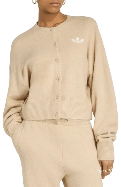 adidas Essential Cardigan in Khaki Three at Nordstrom, Size Medium | Nordstrom