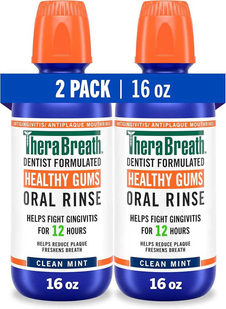 TheraBreath Healthy Gums Oral Rinse, Antigingivitis, Clean Mint Flavor, Dentist Formulated to Hel... | Amazon (US)