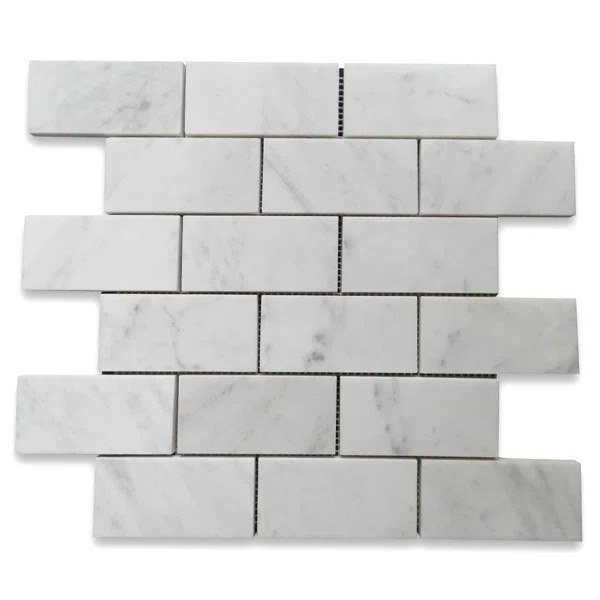 12" x 12" Marble Brick Joint Mosaic Wall & Floor Tile | Wayfair North America