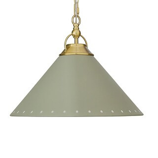 Ada Enamel Pendant Light with Brass Fittings & Steel Shade | Ballard Designs, Inc.