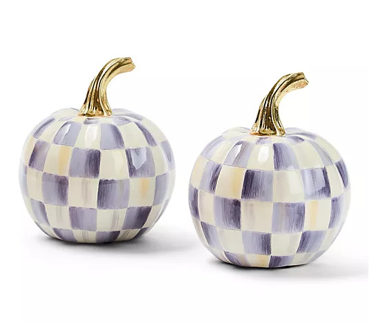 MacKenzie- Childs Set of 2 Mini Pumpkins - QVC.com | QVC